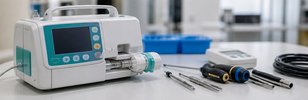 Infusion equipment prepared for maintenance support